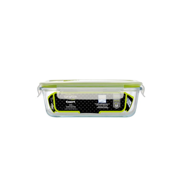 Fiambrera hermética rectangular borosilicato expert 1040 ml