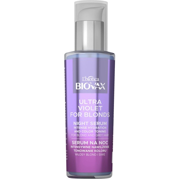 Biotica biovax ultra violet serum de noche cabellos rubios 100ml