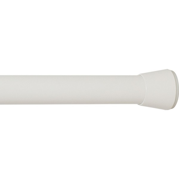 Barra extensible multiuso a presión sin taladro, blanca, ø2,8 - 2,5 x 120 - 210 cm